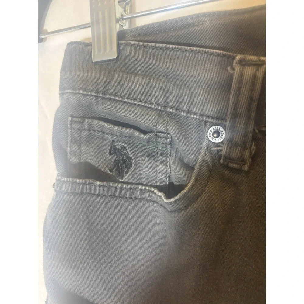 U.S. Polo ASSN Boys 14 Tapered‎ Jeans Stretch Denim Black P6